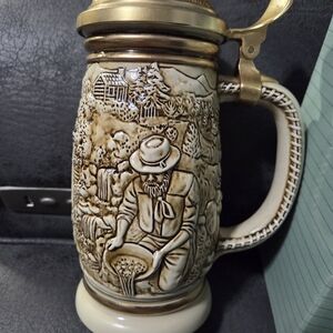 Vintage 1987 Avon "The Gold Rush" Beer Stein - Limited Edition - Handcrafted Bra